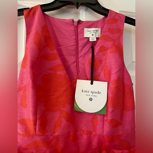 Kate Spade x Target Dress Women SZ 00 Classic Rose Peplum Midi Wedding Guest NWT - Picture 3 of 7